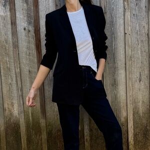 Vintage Express Compagnie Internationale Long line Black over sized Blazer